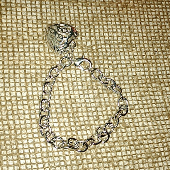 🌼HEART TAG SILVER BRACELET🌸 - Picture 4 of 5
